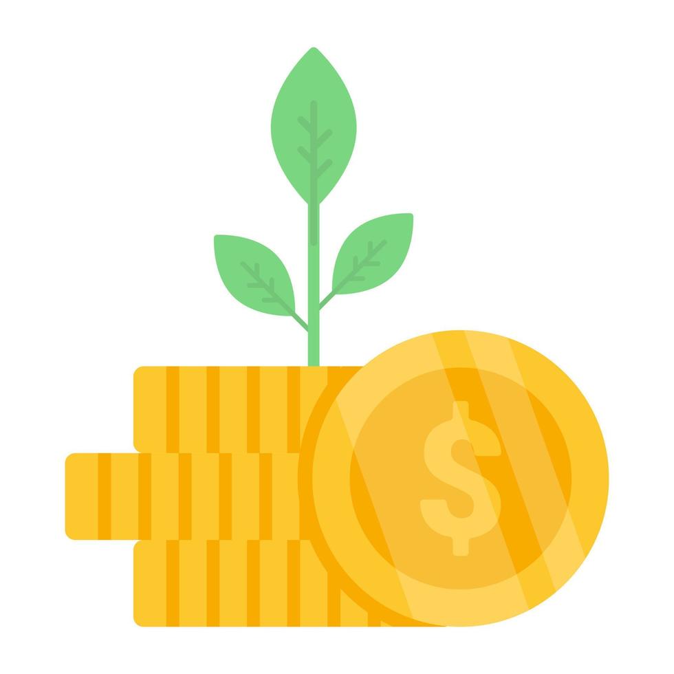 Modern design icon of dollar plant vector