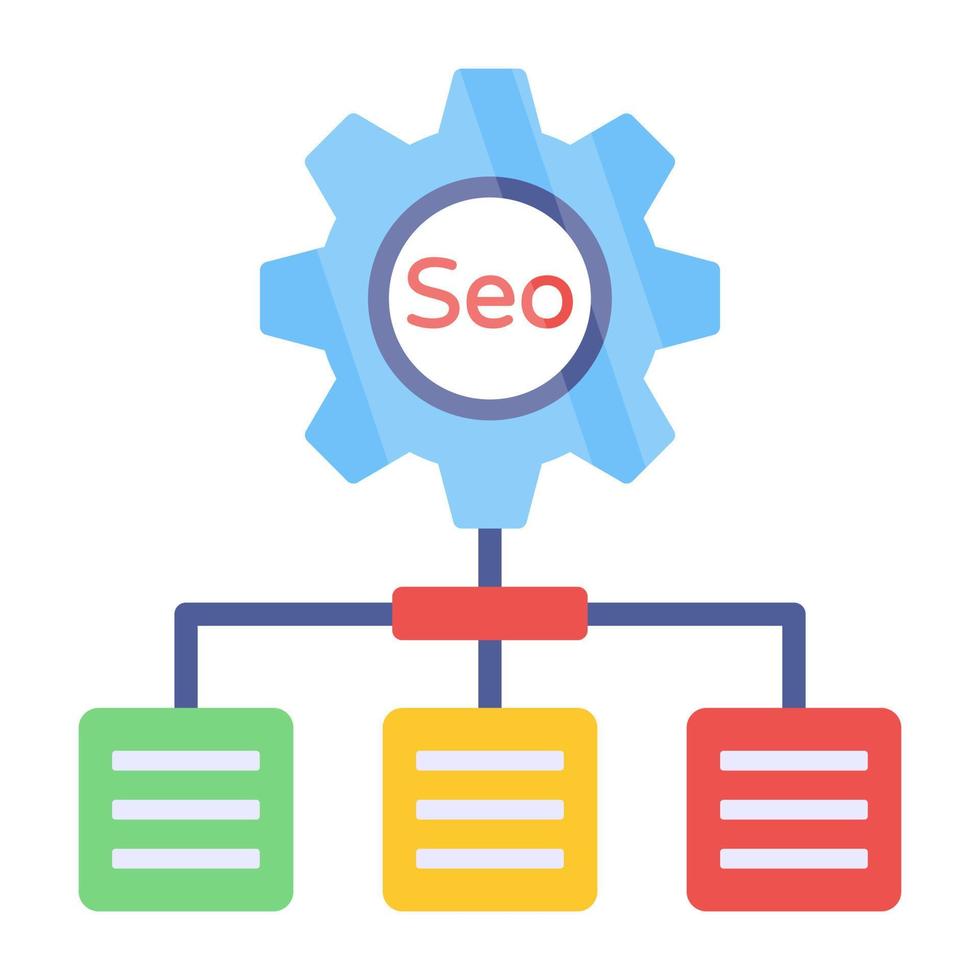 diseño vectorial de moda de la configuración seo vector