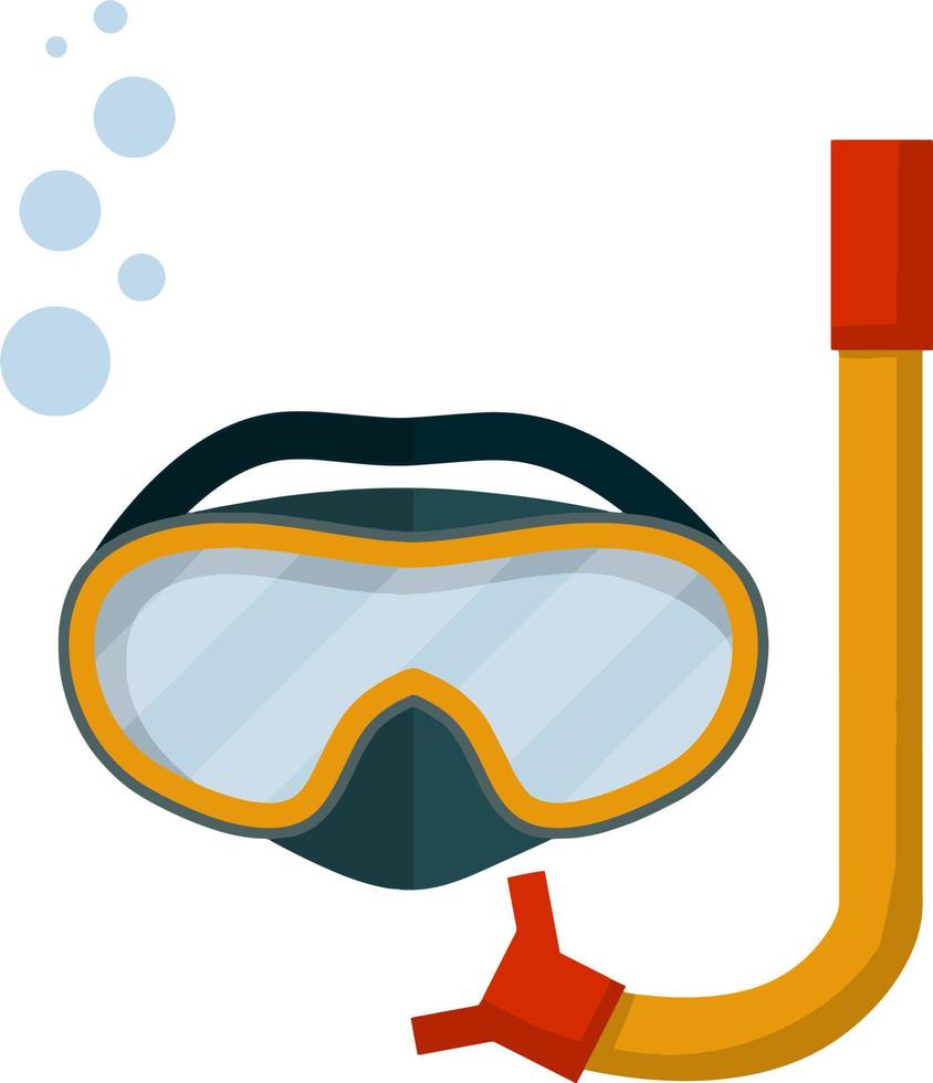 Equipo de buceo. snorkel y gafas vector