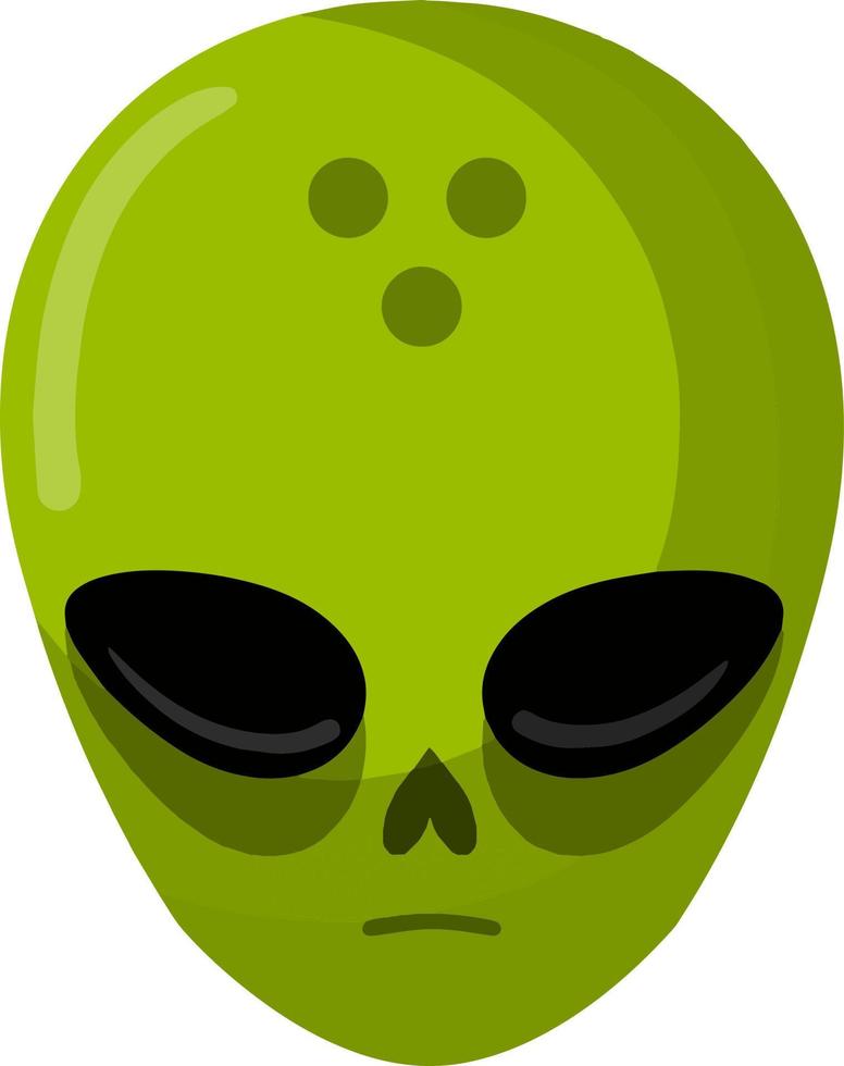 extraterrestre. monstruo extraterrestre con cabeza verde vector