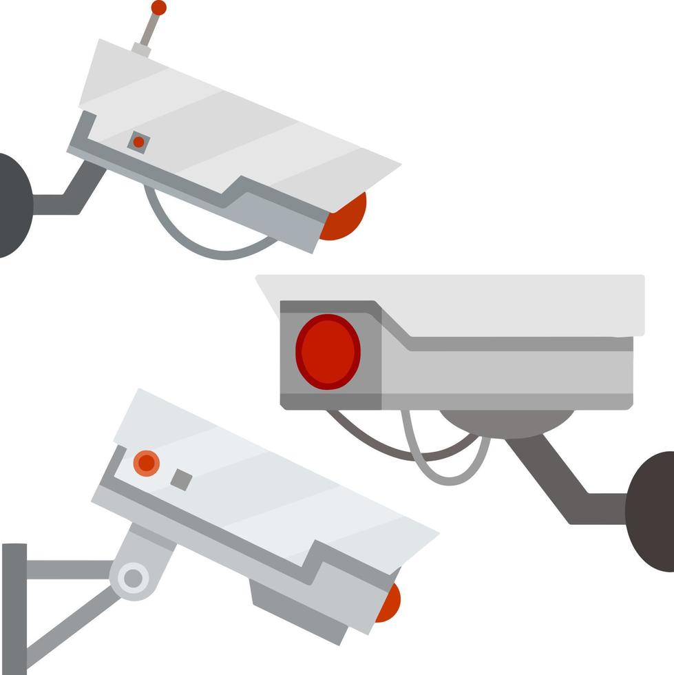 Video surveillance camera. vector