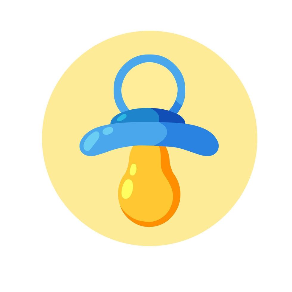 Children dummy. Nipple for newborns. vector