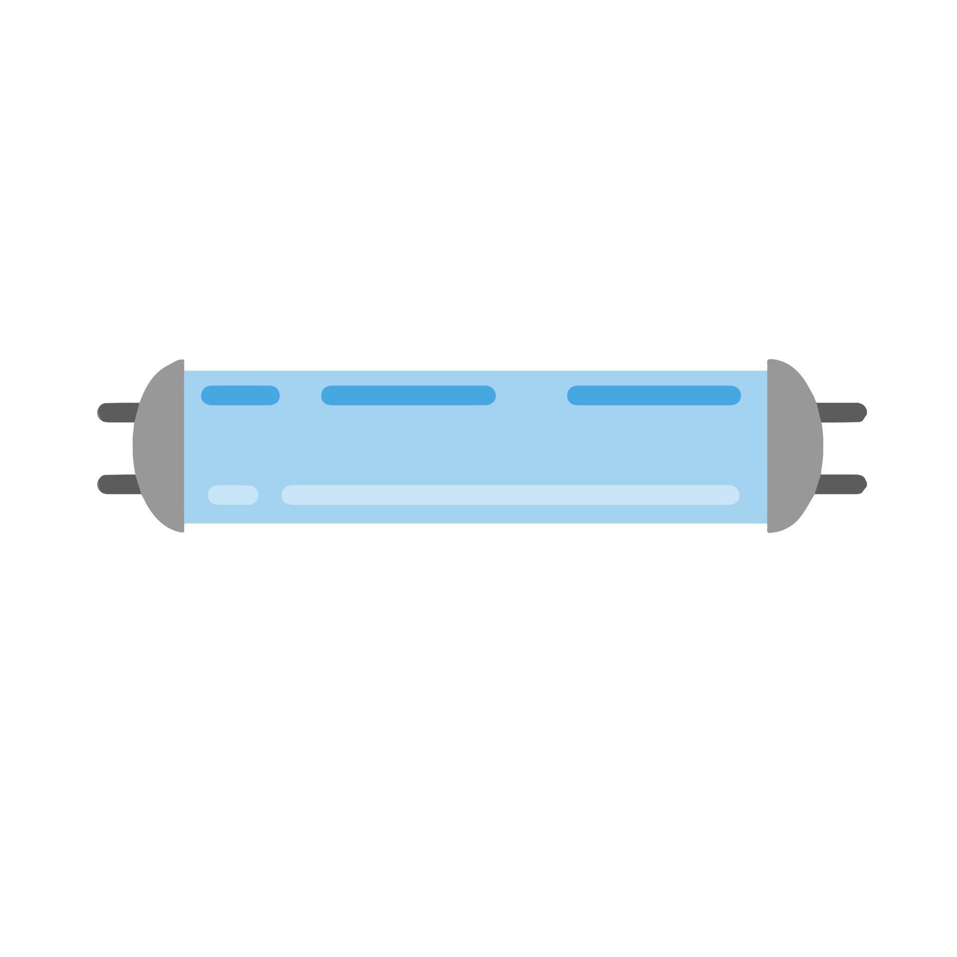 Gas discharge lamp. Blue light bulb. 9784430 Vector Art at Vecteezy