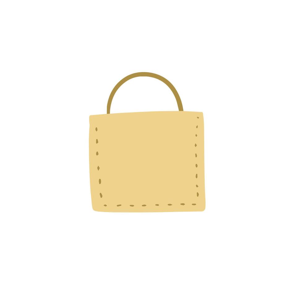 Fabric bag. Cloth eco shopper. vector