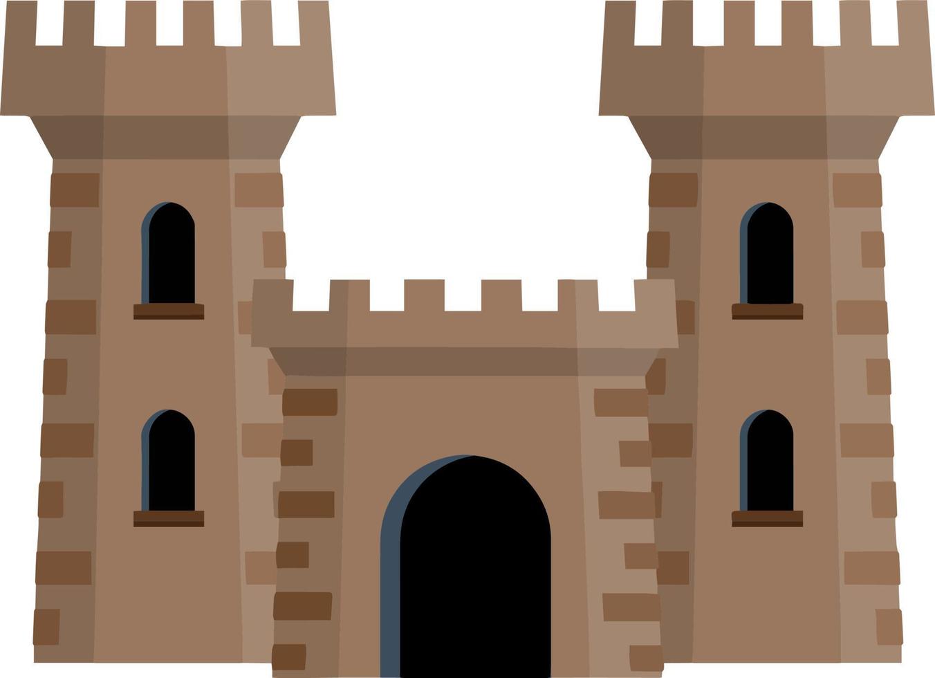 castillo de piedra europeo medieval. vector