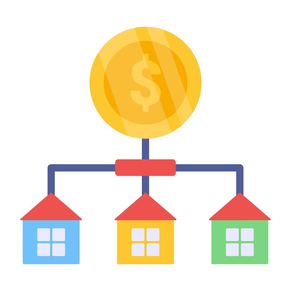 Creative design icon of home network vector