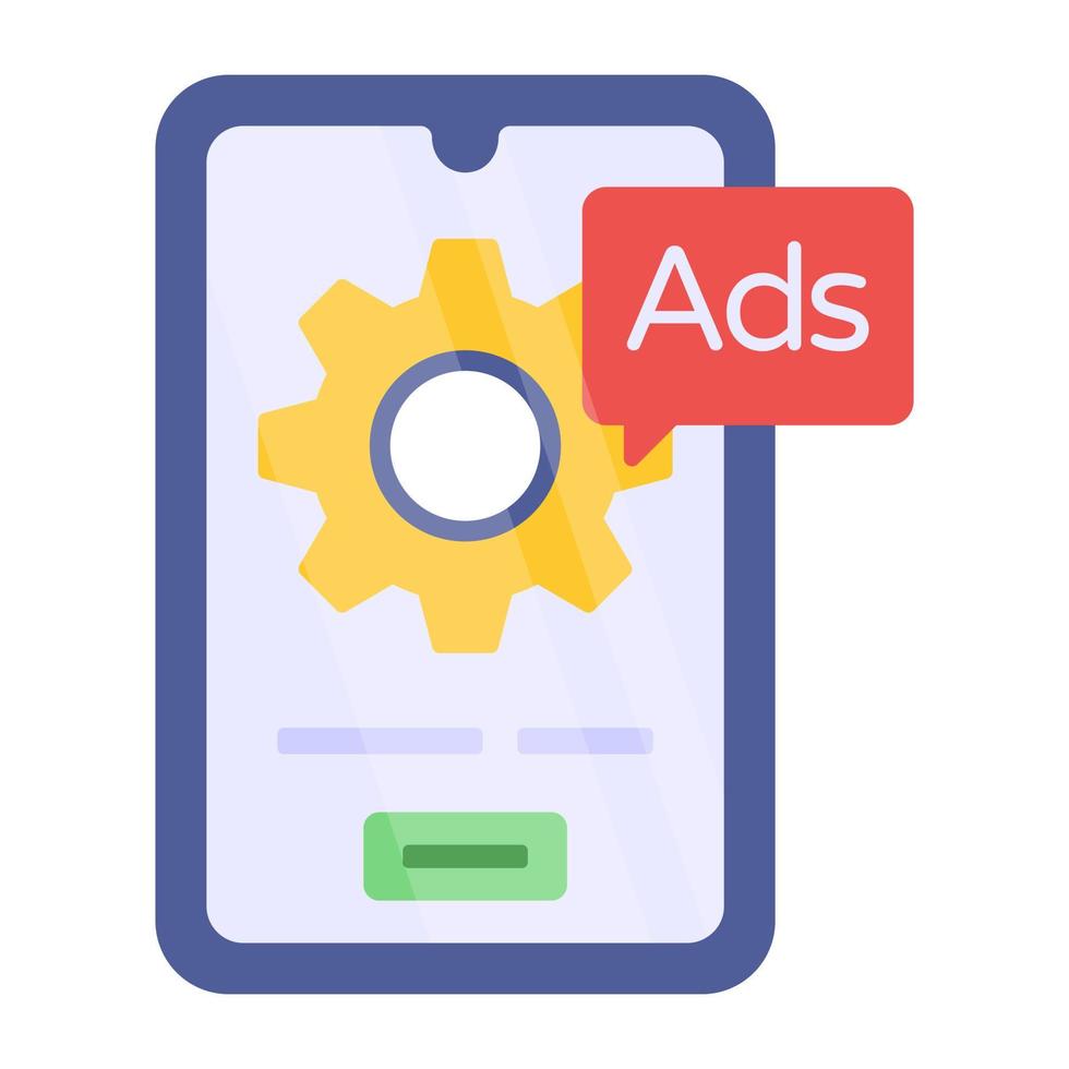 A perfect design icon of mobile ad management vector