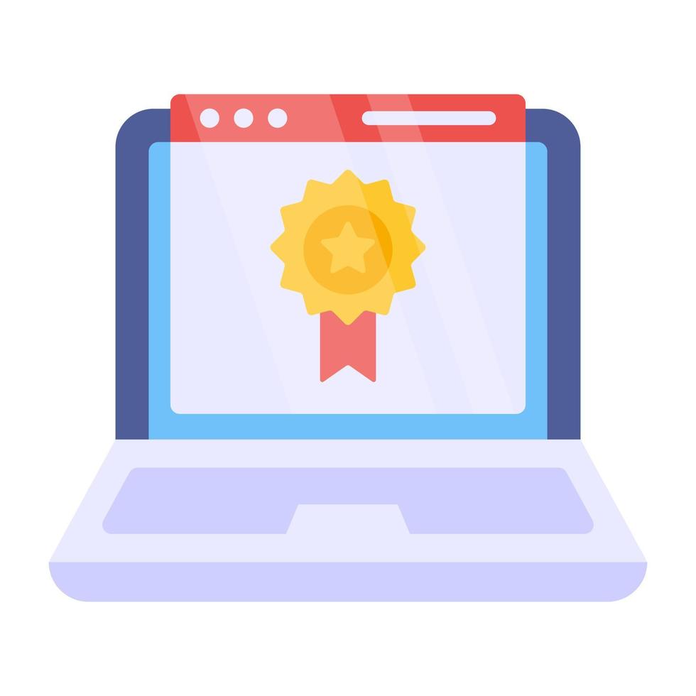 Awarded website icon, editable vector