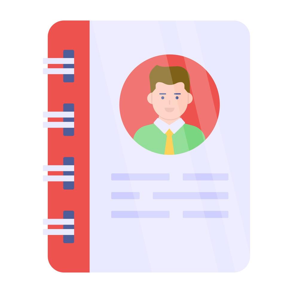 Modern design icon of biography vector