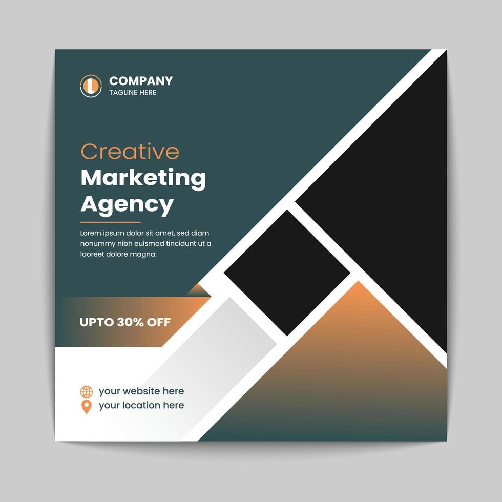 Digital marketing social media post web banner template vector