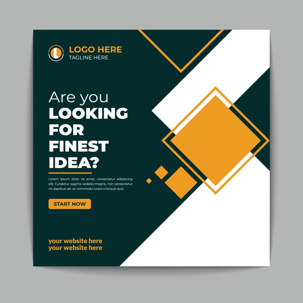 Digital marketing social media post web banner template vector