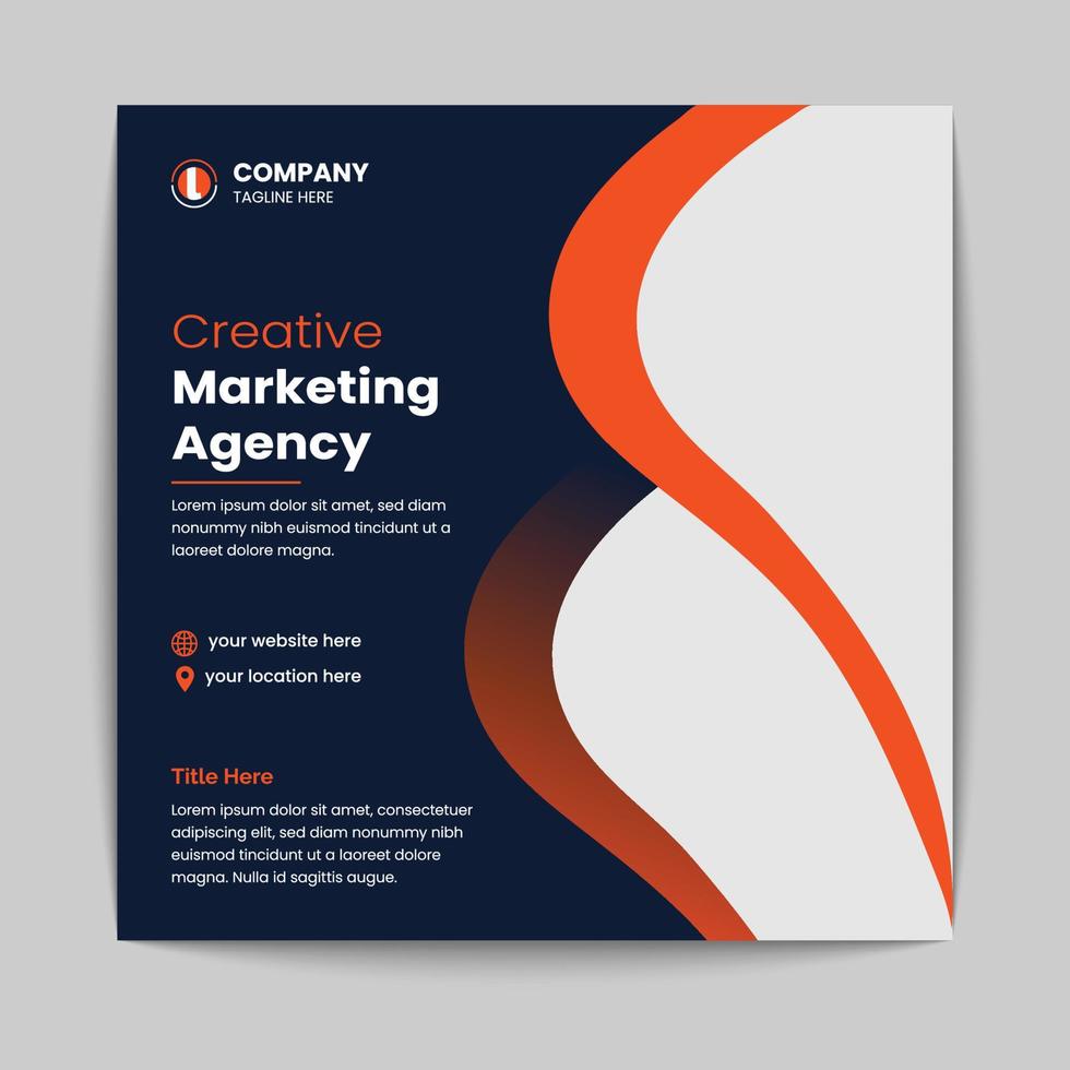 Digital marketing social media post web banner template vector