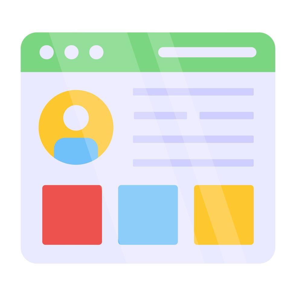 Modern design icon of web account vector