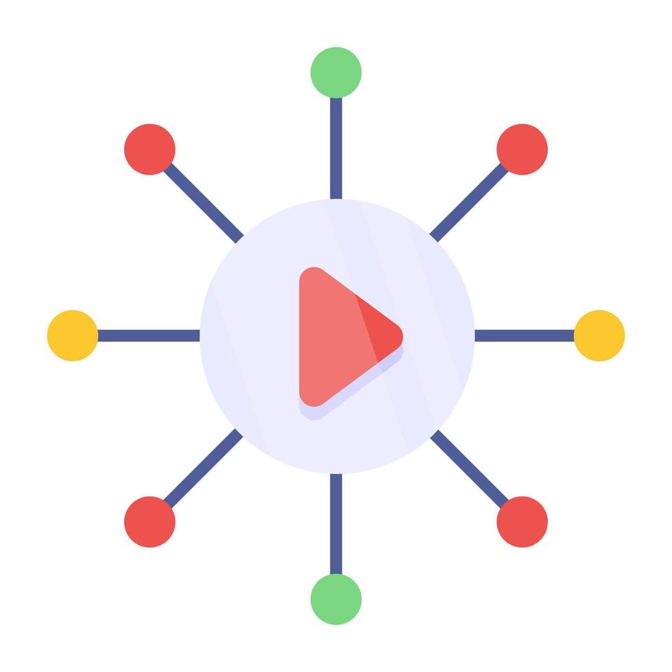 Perfect design icon of video network vector