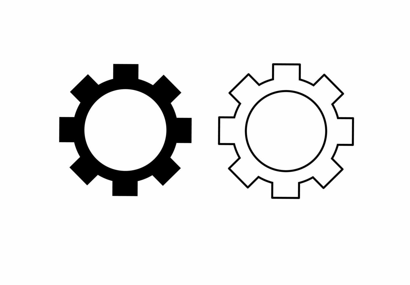 gear icon set isolated on white background vector