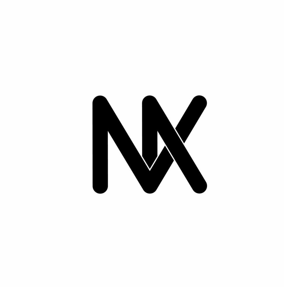 logotipo de la letra inicial nx xn xn vector