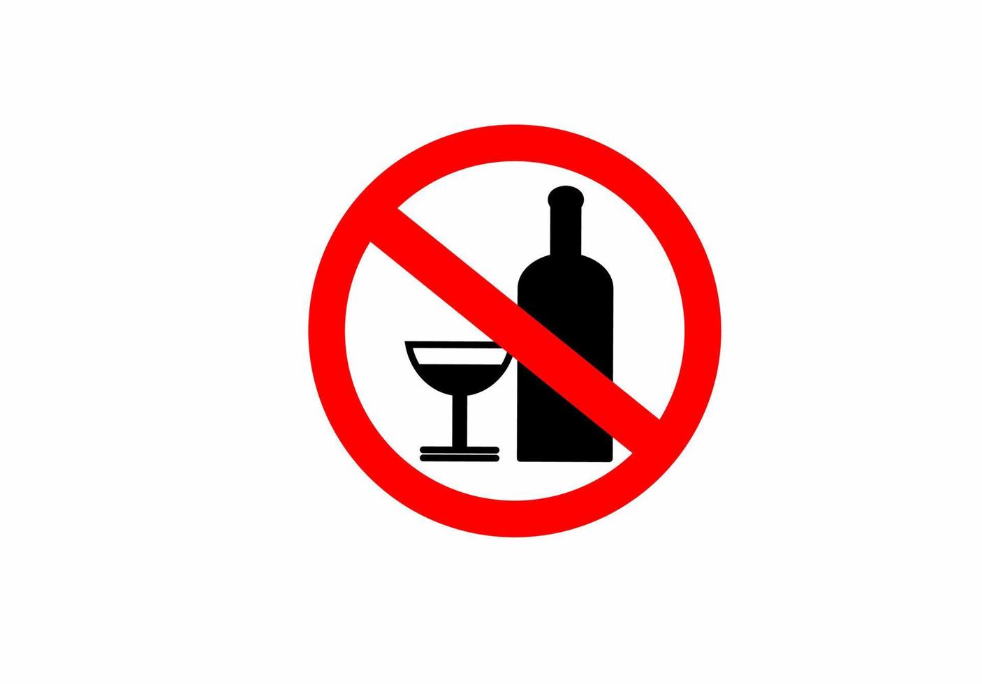 no alcohol sign isolated on white background vector