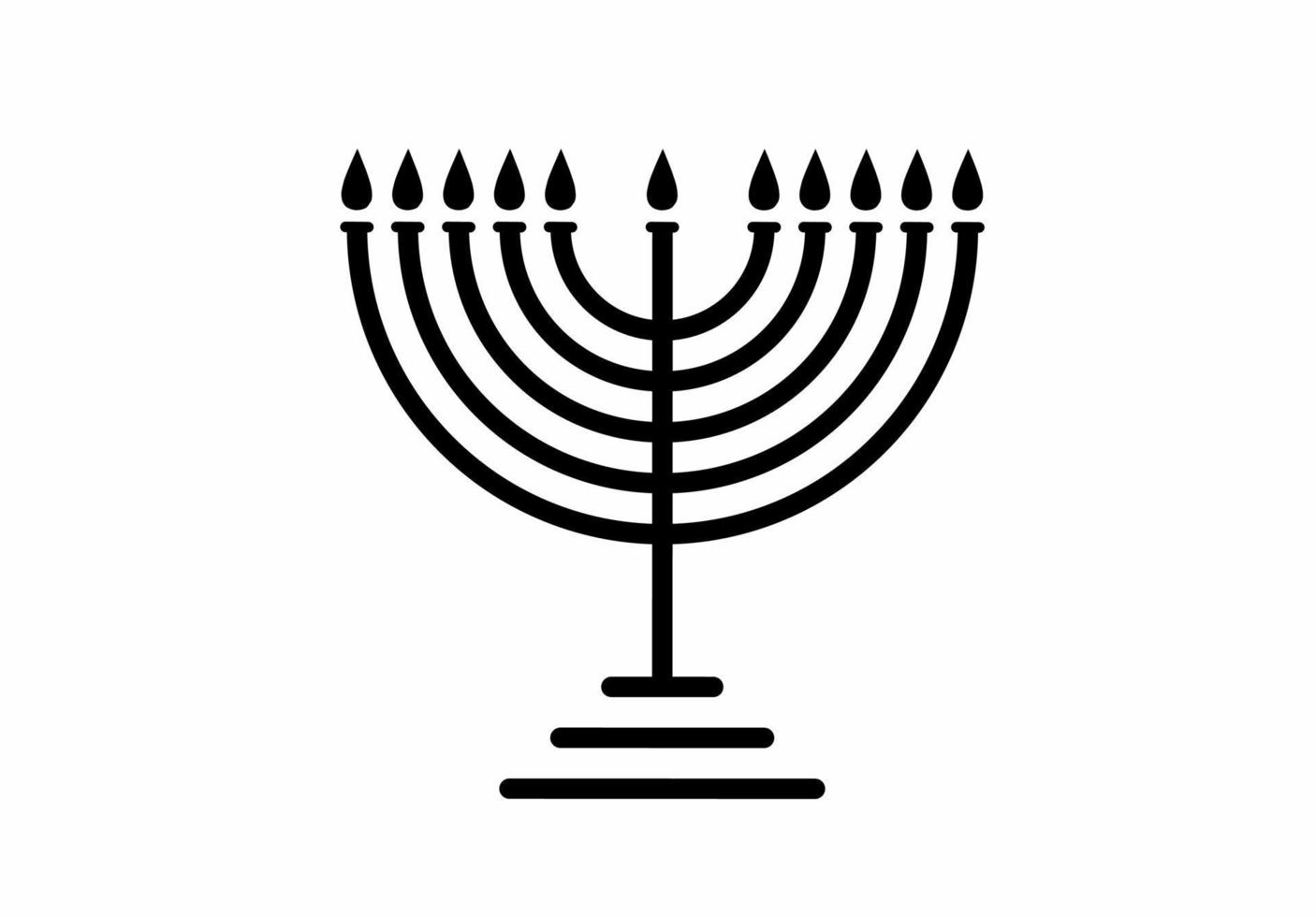 menorah icon isolated on white background vector