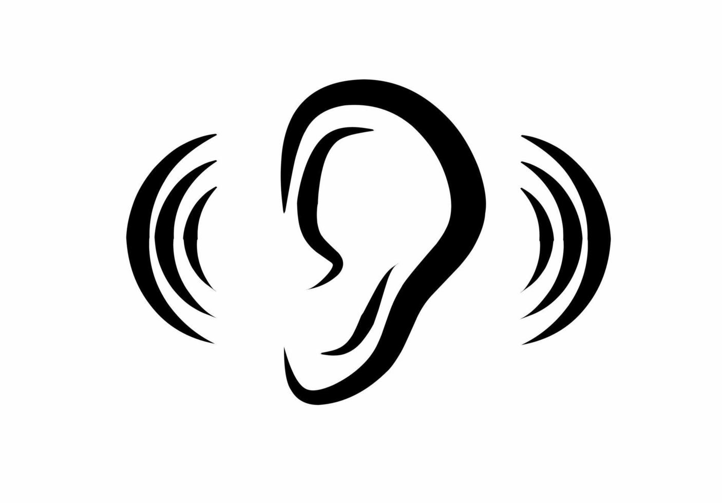 ear icon isolated on white background vector