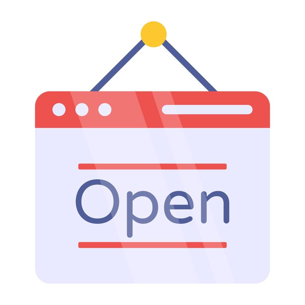Unique design icon of open board vector