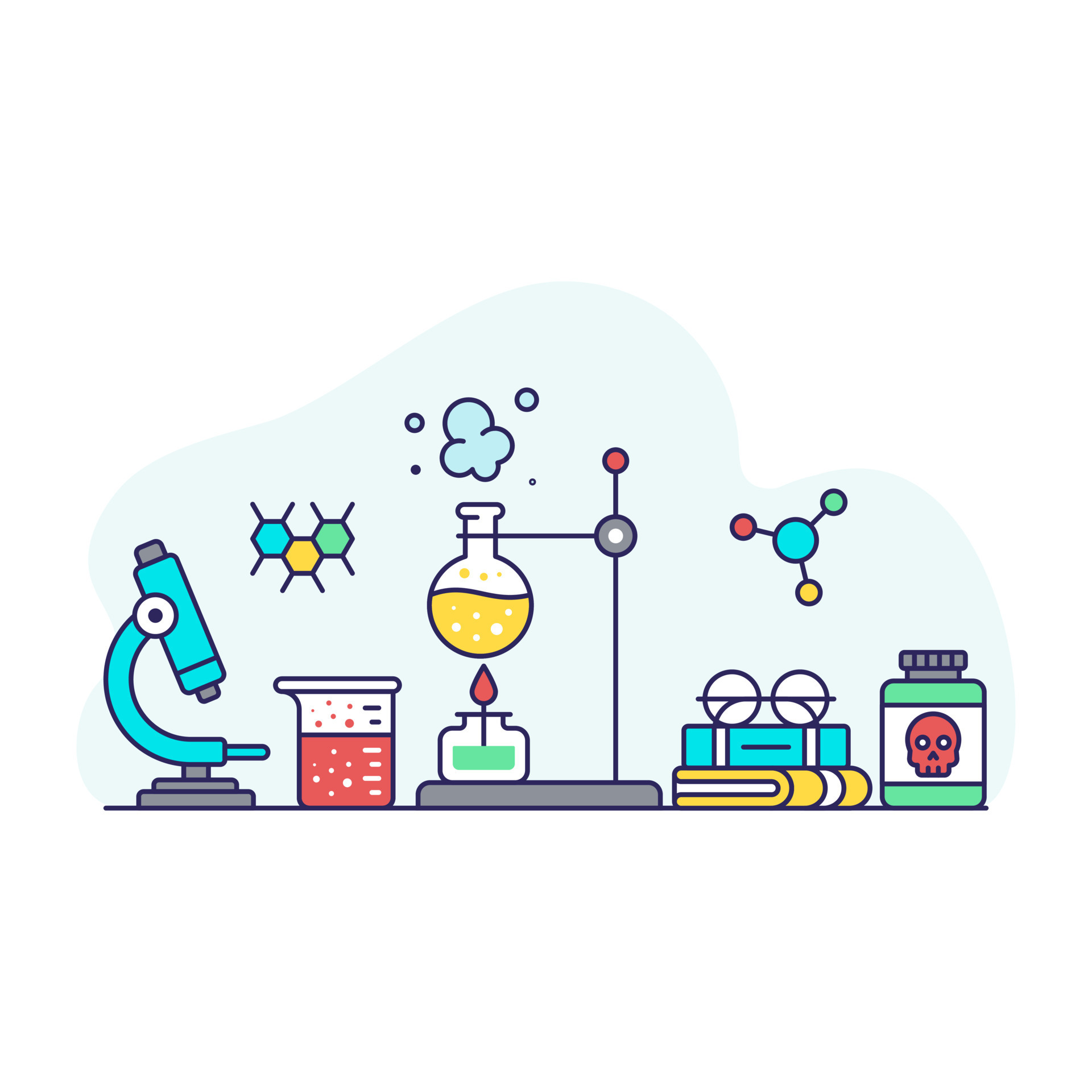 An editable design illustration of scientific research 9785116 Vector ...