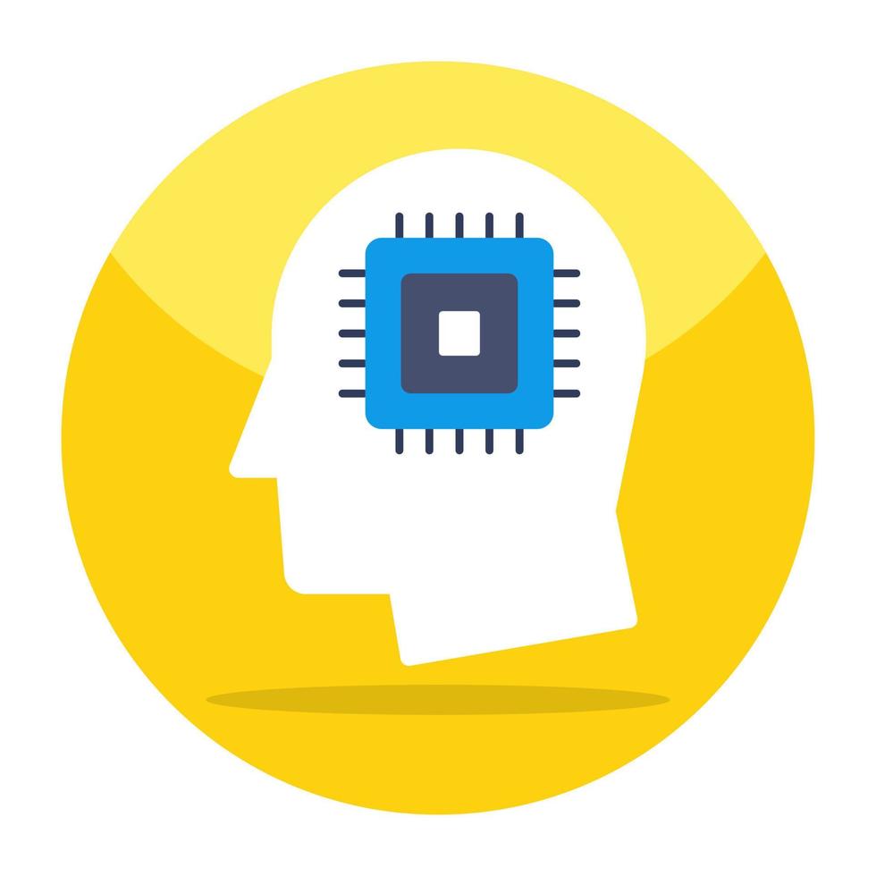 Premium download icon of brain processor vector