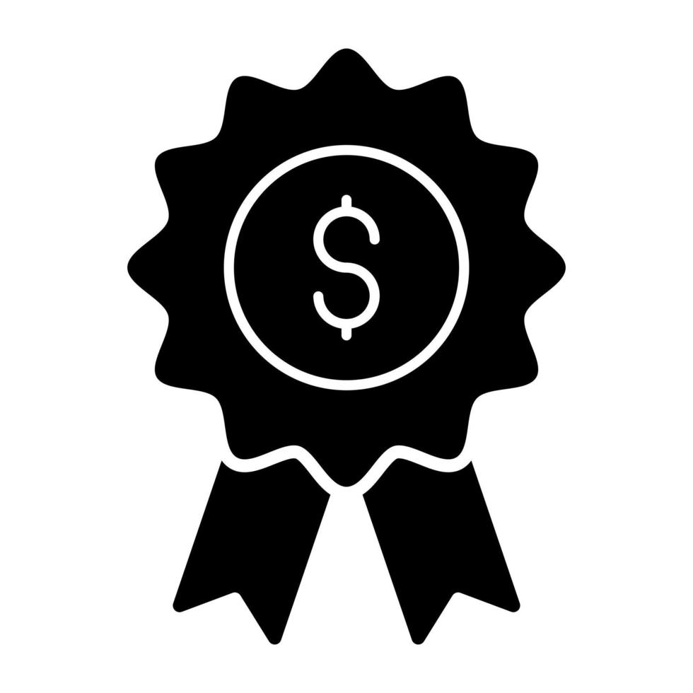 icono de diseño perfecto de insignia de dinero vector