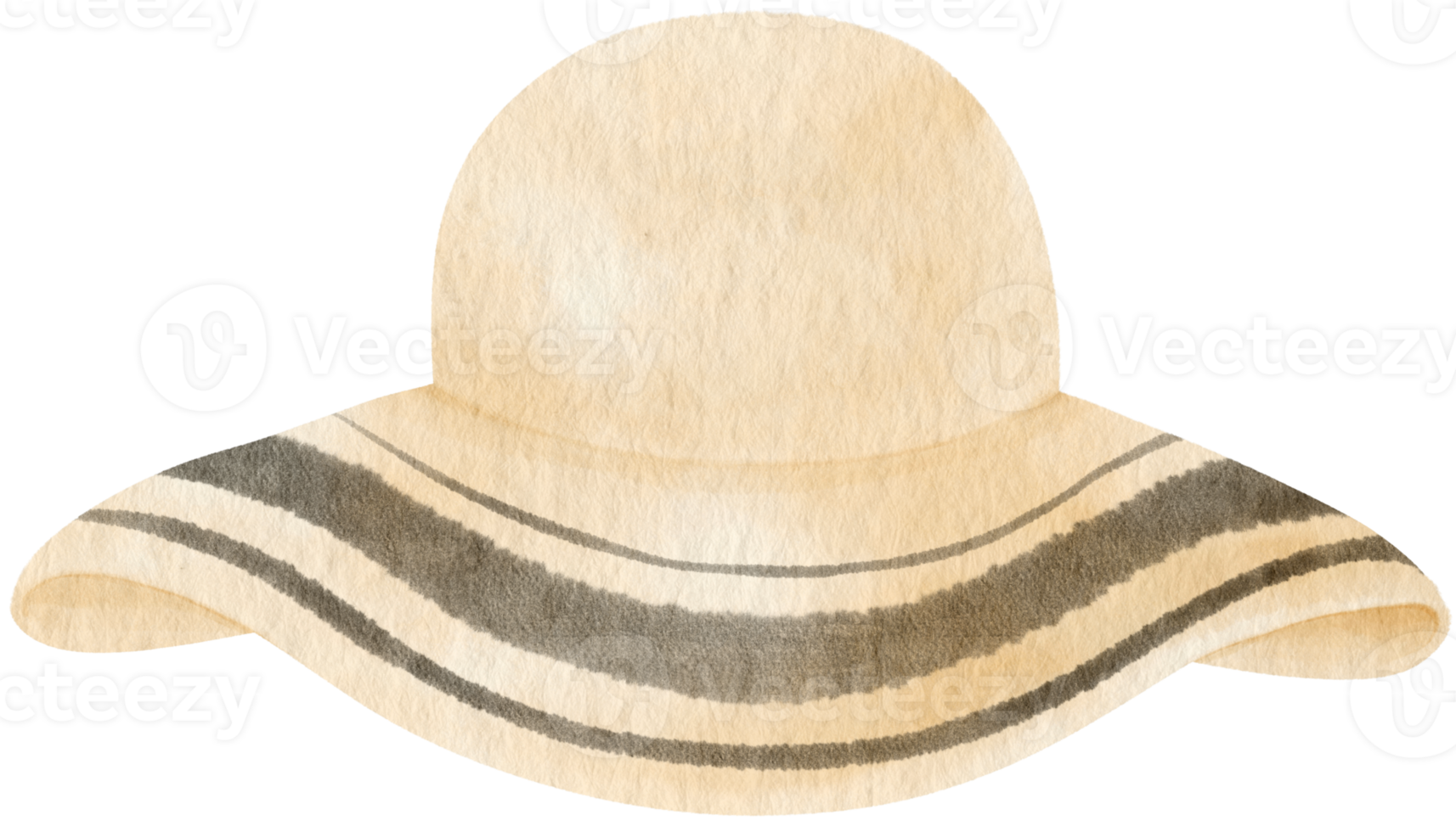 illustrazione dell'acquerello del cappello floscio per la moda estiva png