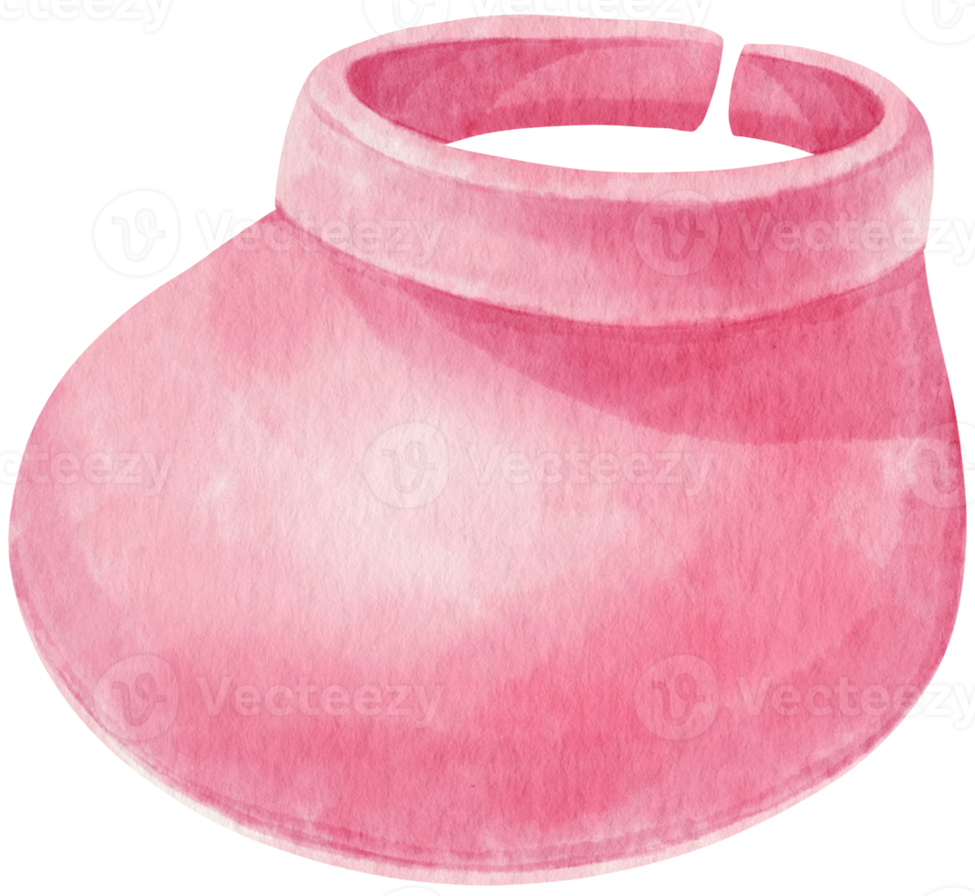 niedliche rosa hut aquarellillustration für sommer dekoratives element png