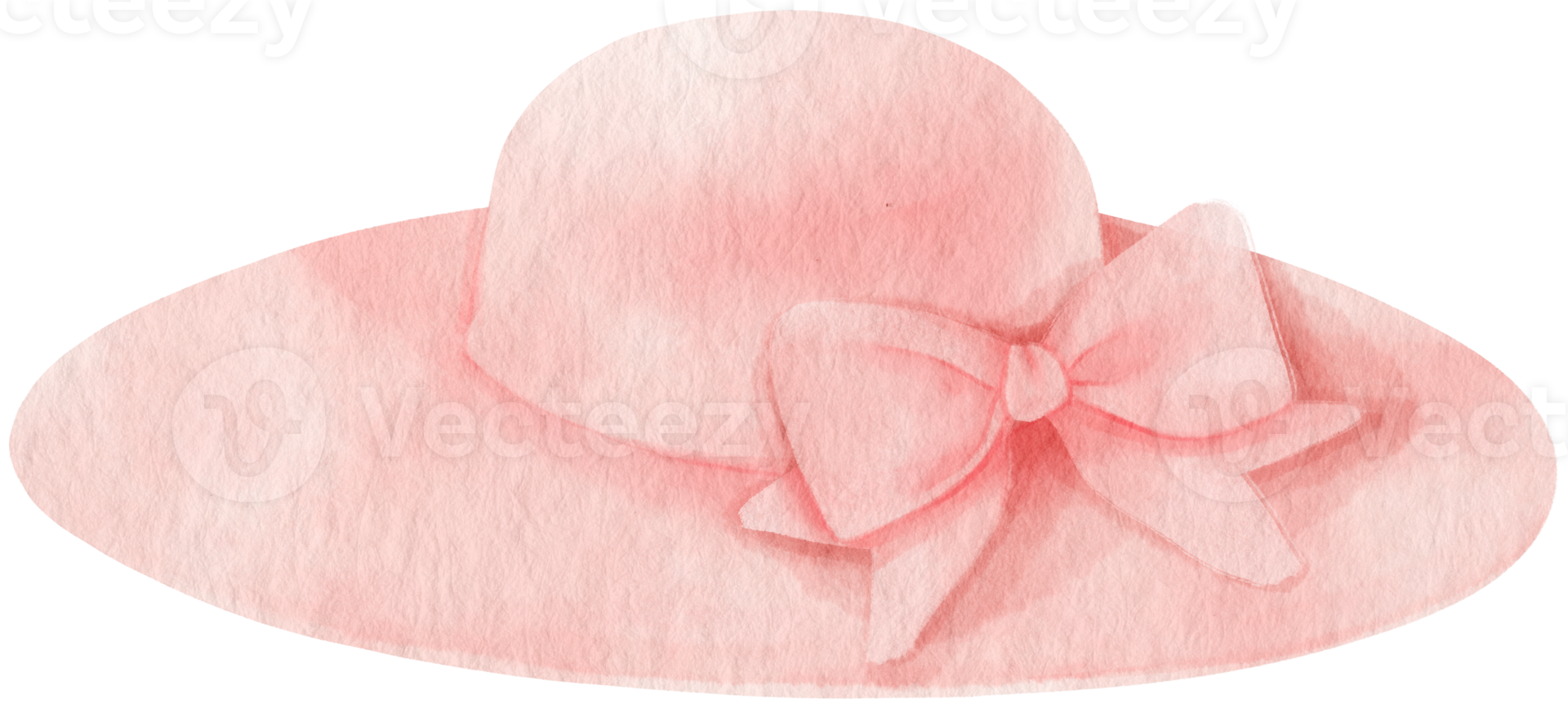 Cute Pink Hat watercolor illustration for Summer Decorative Element png