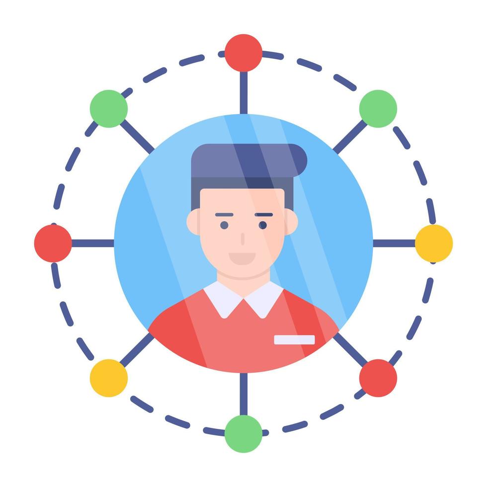 An icon design of user network vector