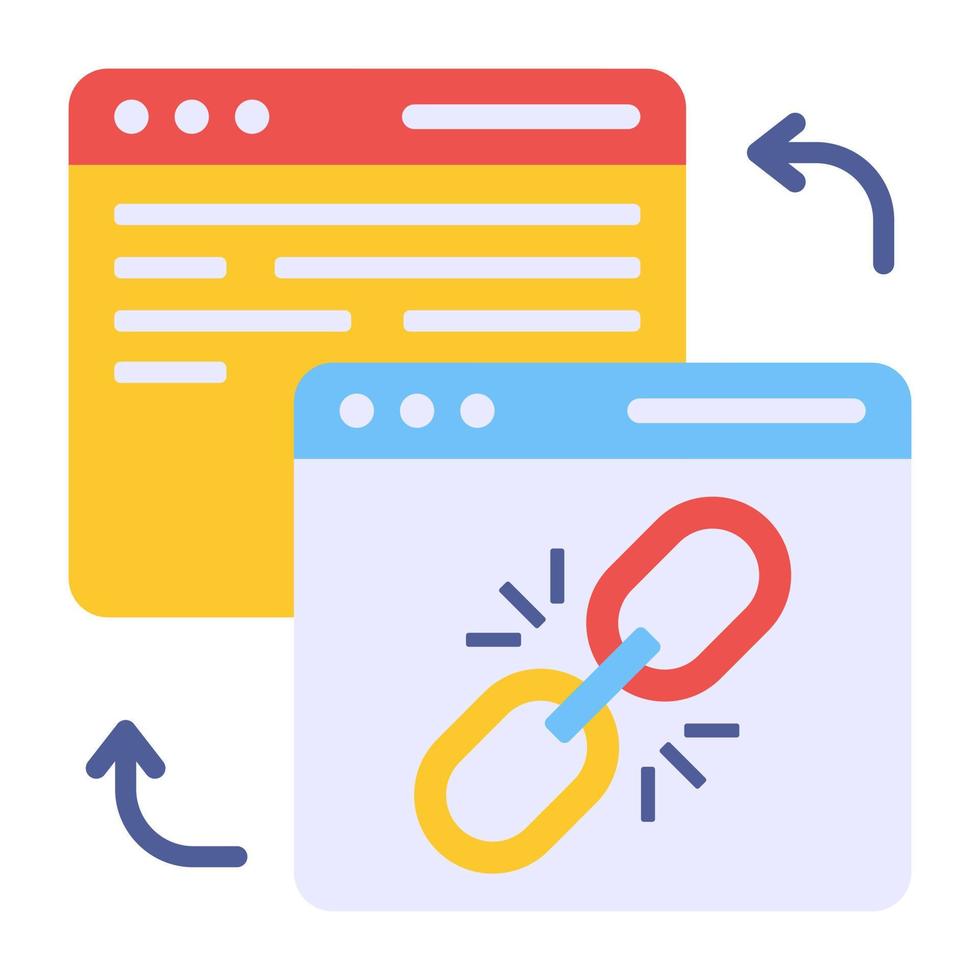Trendy vector design of webpage transfer