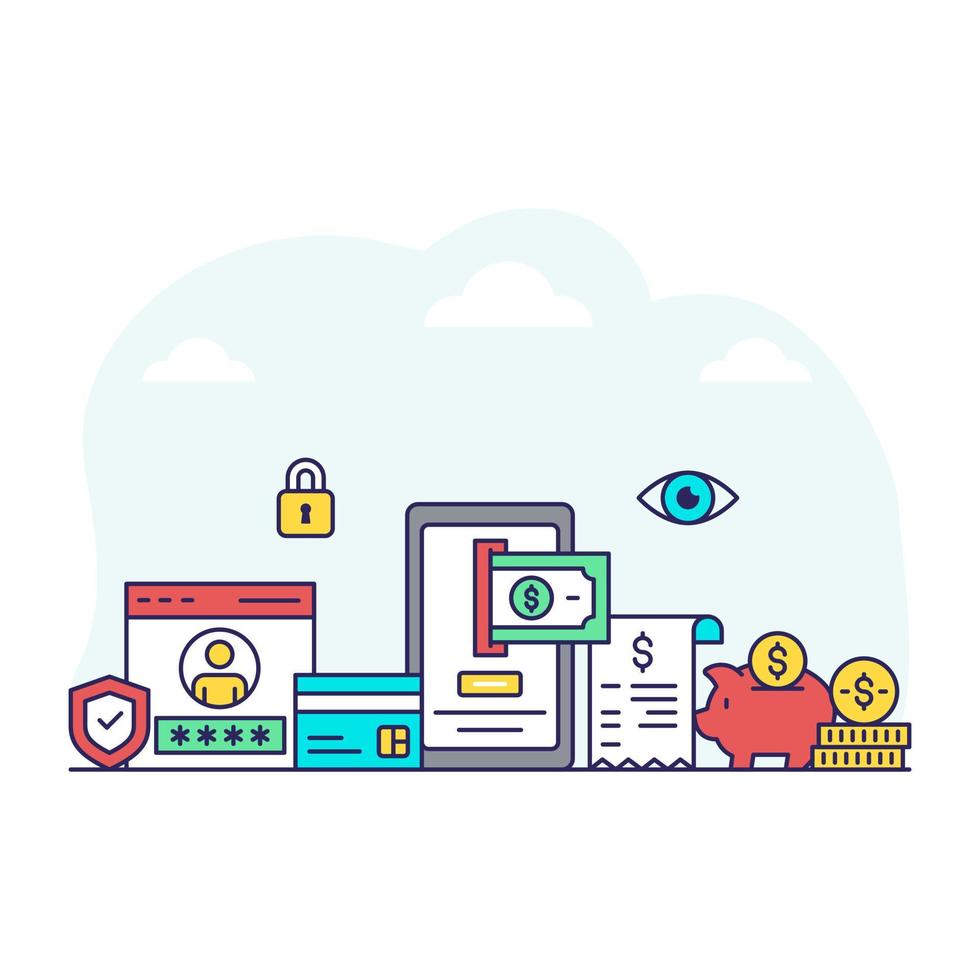 Perfect design illustration of mobile money withdrawal vector