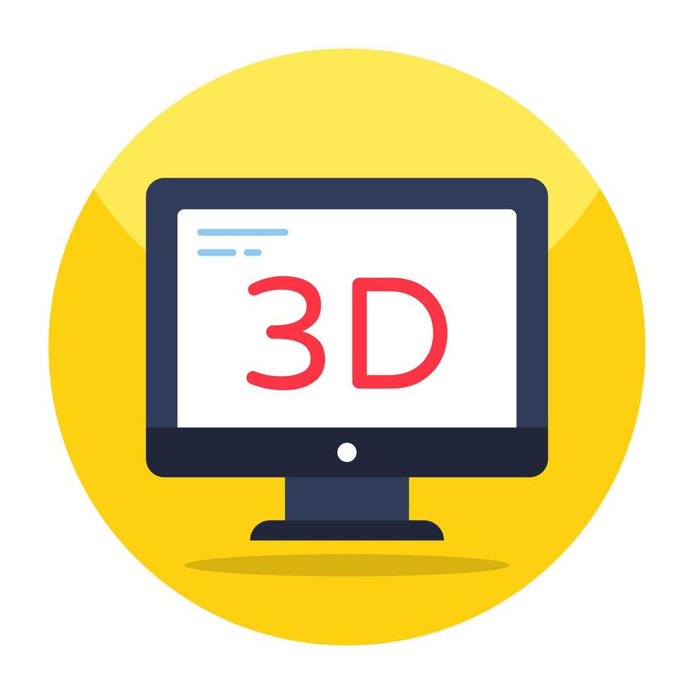 Premium download icon of 3d screen vector