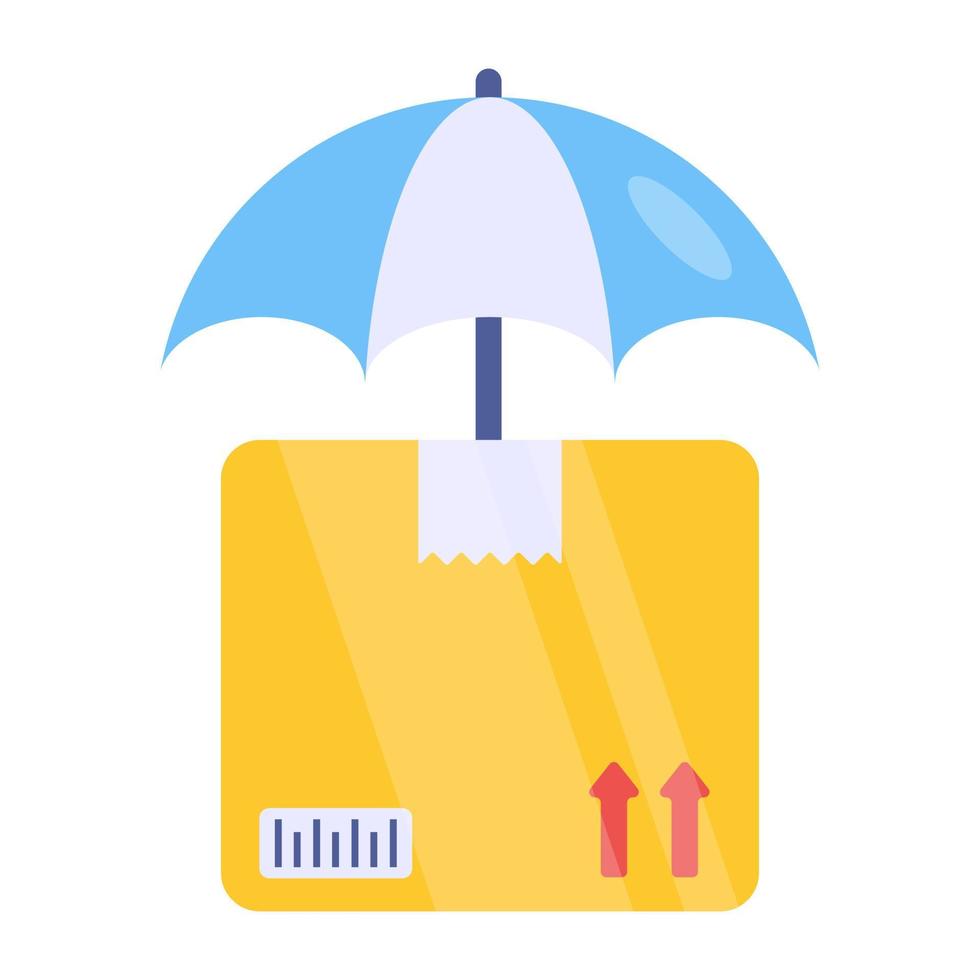 Editable design icon of parcel insurance vector