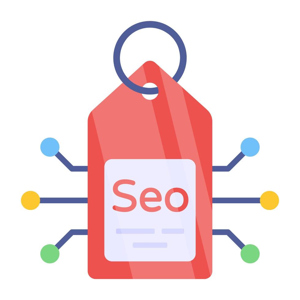 Creative design icon of seo tag vector
