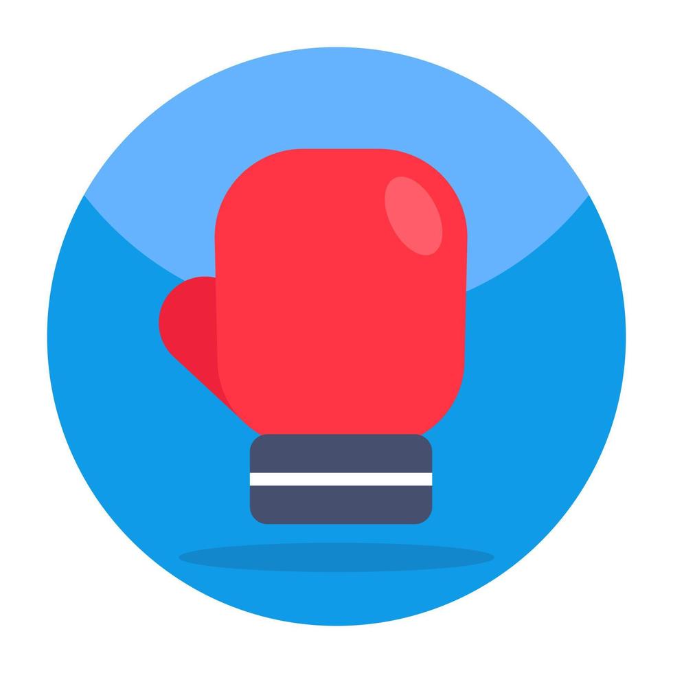 A hand covering icon, flat design of glove vector