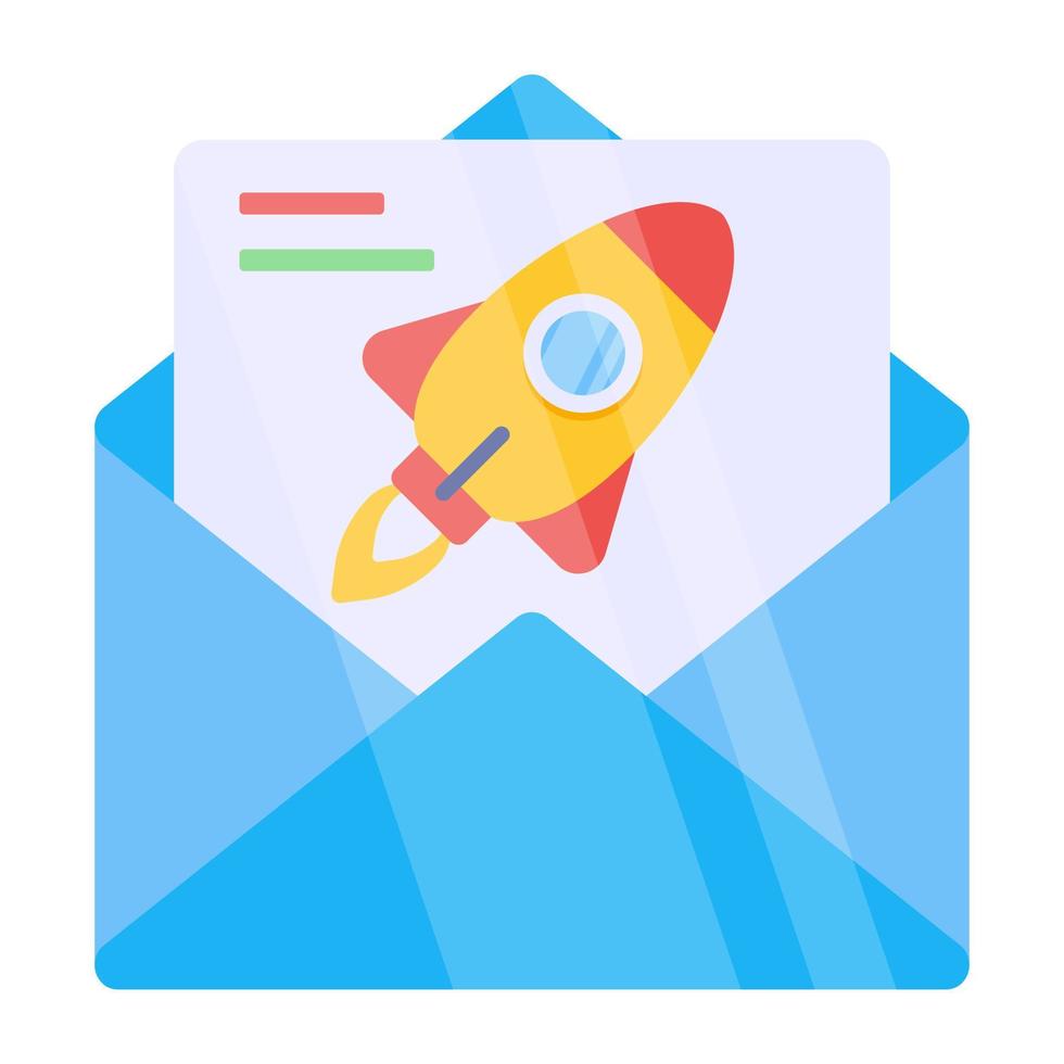 A unique design icon of mail launch vector