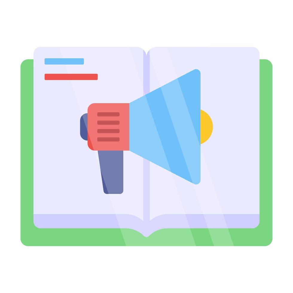 Premium download icon of book promotion vector