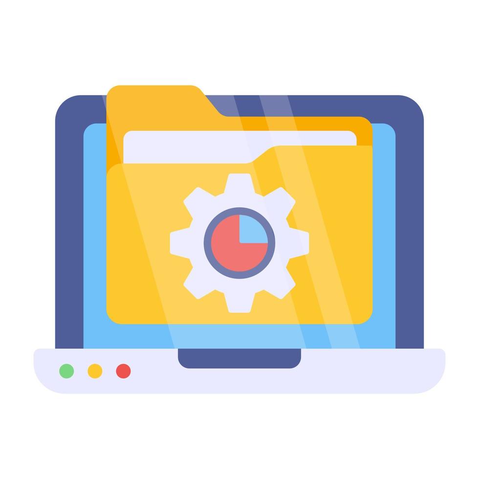 A colored design icon of folder management vector