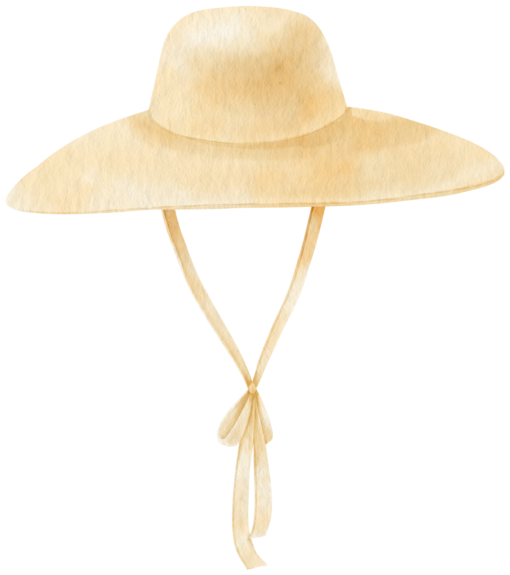 Straw Floppy hat watercolor illustration for summer fashion 9786892 PNG