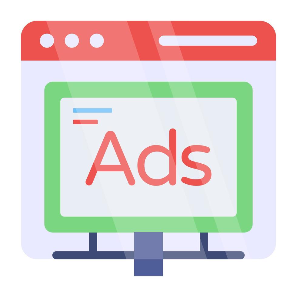 Trendy vector design of web ad