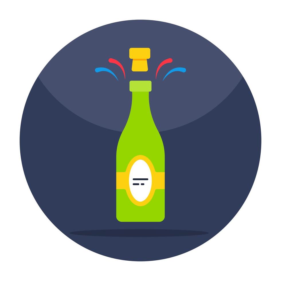 icono de diseño único de botella de salpicaduras vector