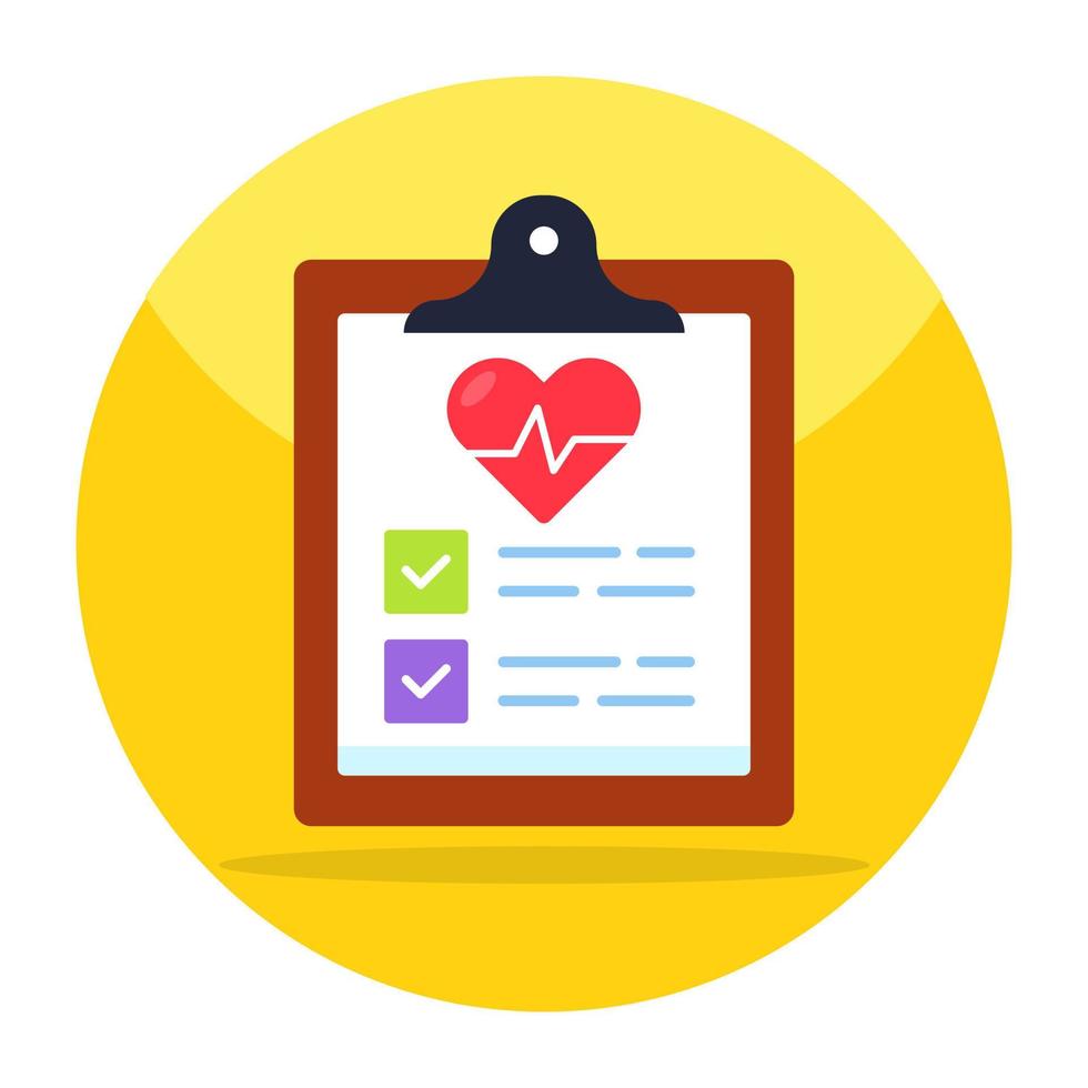 Colored design icon of health report vector