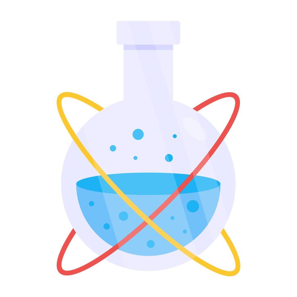 Conceptual flat design icon of science vector