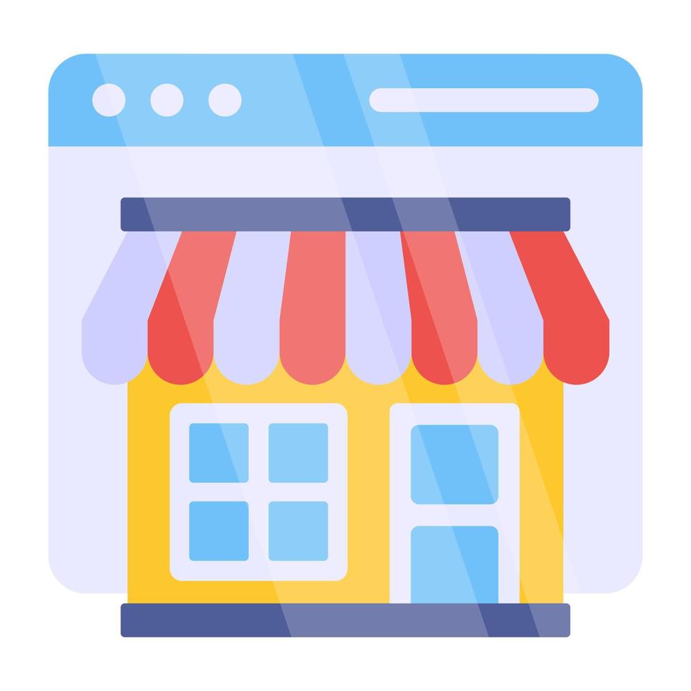 Premium download icon of web shop vector