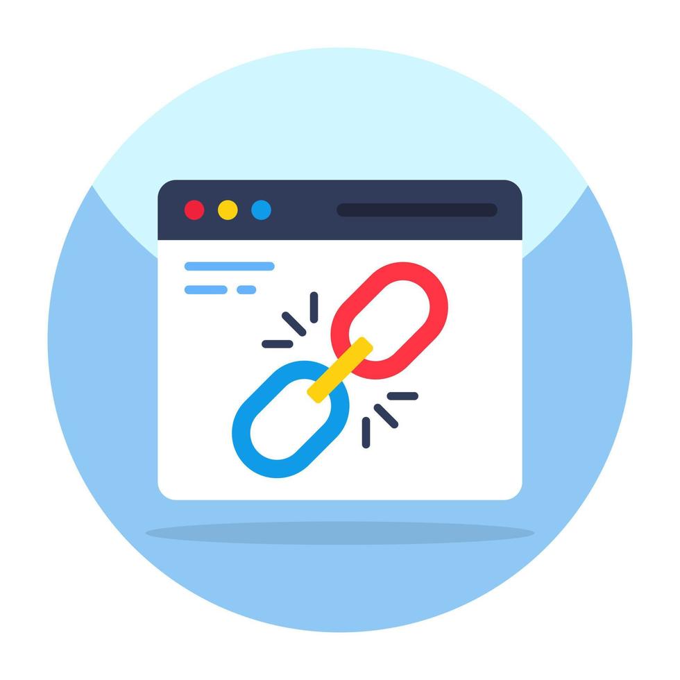 Trendy vector design of linked website