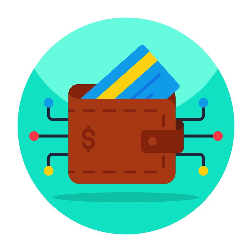 A unique design icon of digital wallet vector