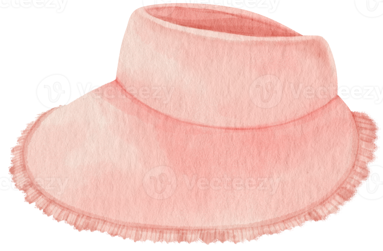 Cute Pink Hat watercolor illustration for Summer Decorative Element png