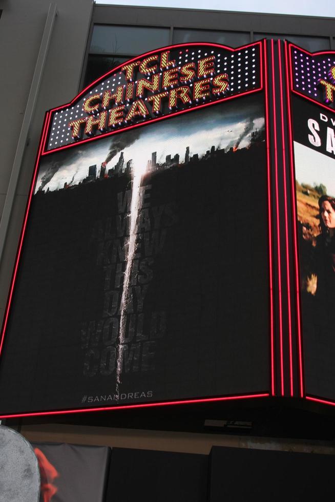LOS ANGELES, MAY 26 - TCL Chinese Theater Marquee for San Andreas at the San Andreas World Premiere at the TCL Chinese Theater IMAX on May 26, 2015 in Los Angeles, CA photo